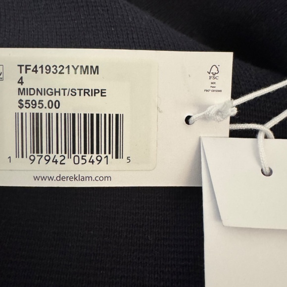 Navy Derek Lam 10 Crosby Cressida mixed media dress - NWT - Picture 4 of 5